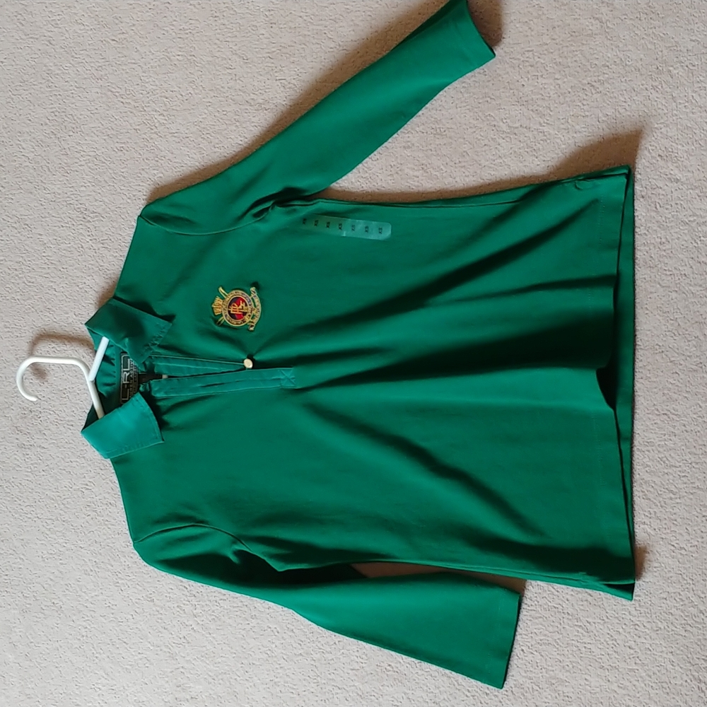 NWT Ralph Lauren Emerald Green Collared Shirt